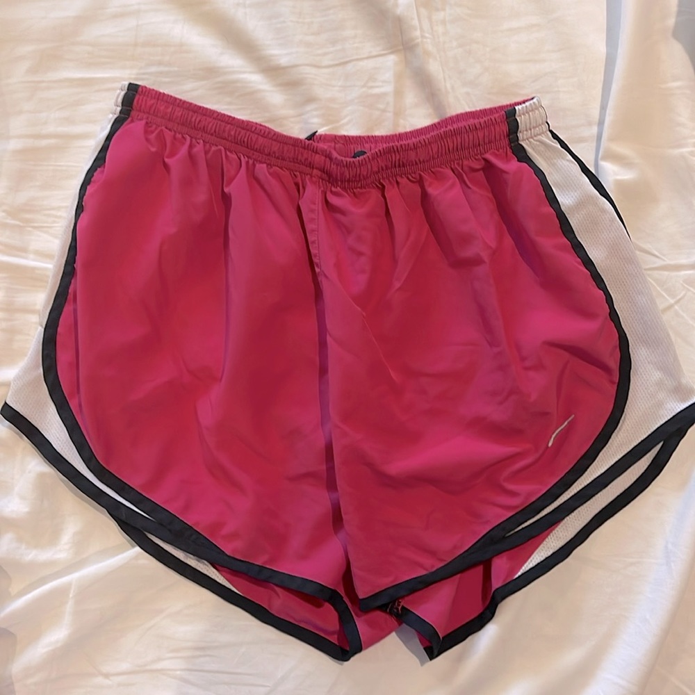EUC Large Nike pink/white/black Nike Tempo shorts